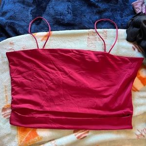 Red crop top
